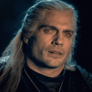 a gif of Geralt of Rivia from The Witcher series on Netflix rolling his eyes and turning away