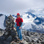 Mark at the top of a mountain hike